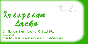 krisztian lacko business card